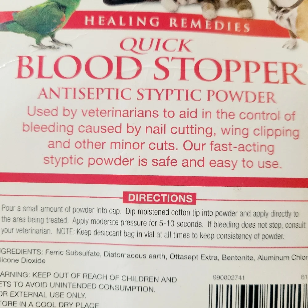 Pet Care Antiseptic Styptic Powder for Cats, Dogs & Birds by Four Paws